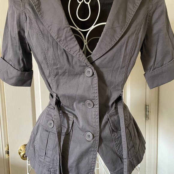 Forever 21 Dark Gray Jacket/Top - Picture 2 of 7